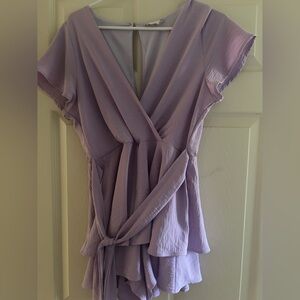 Elegant Lavender Wrap Top